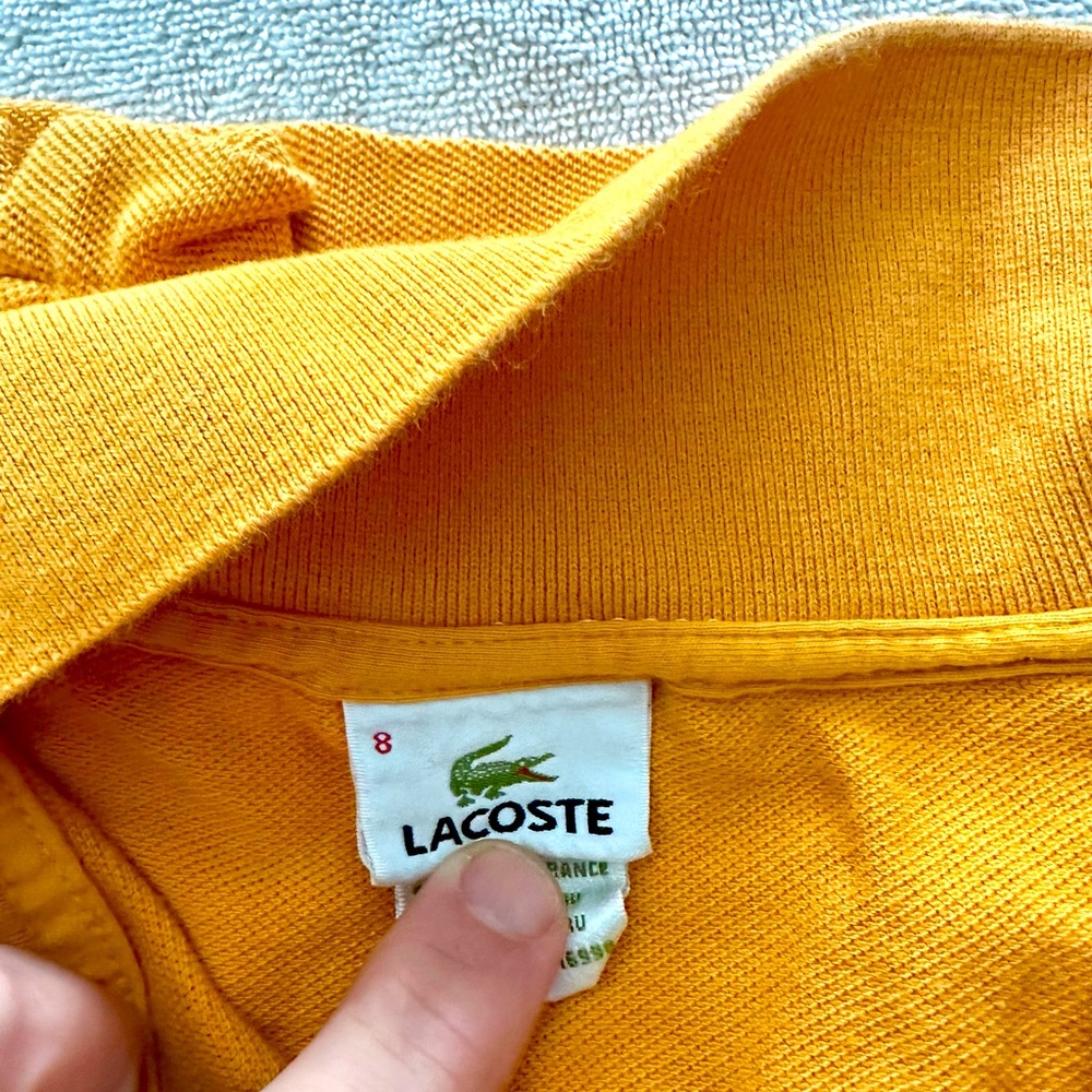Lacoste Men's Mustard long sleeve  Polo Shirt - Picture 2 of 2